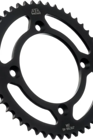 JT Sprockets - REAR STEEL 48T BL, 428 - Sprockets - BLACK ZINC FINISH Lage Kosten